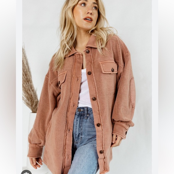 Free people Ruby shirt jacket Shacket in Cider - Picture 2 of 9